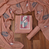 Mul Cotton Pink Unstitched Suit